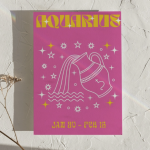 SALE - Starsign Zodiac Print A4