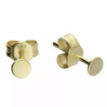 EARRINGS - Circle Dot Stud Sterling Silver Earrings