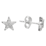 Earrings - Sparkly Star Stud Earrings Sterling Silver