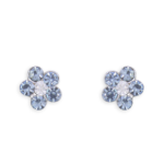 EARRINGS - Blue crystal flower stud